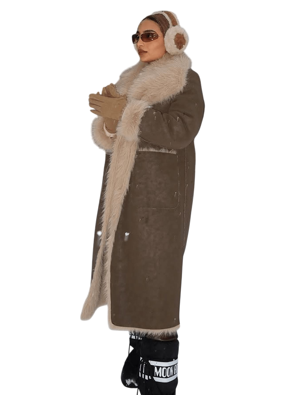 Langer doppelseitiger Mantel