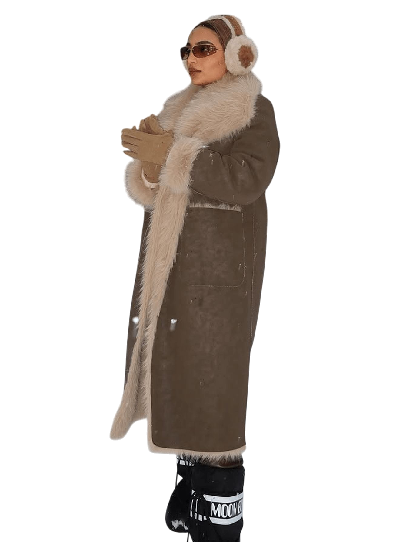 Langer doppelseitiger Mantel