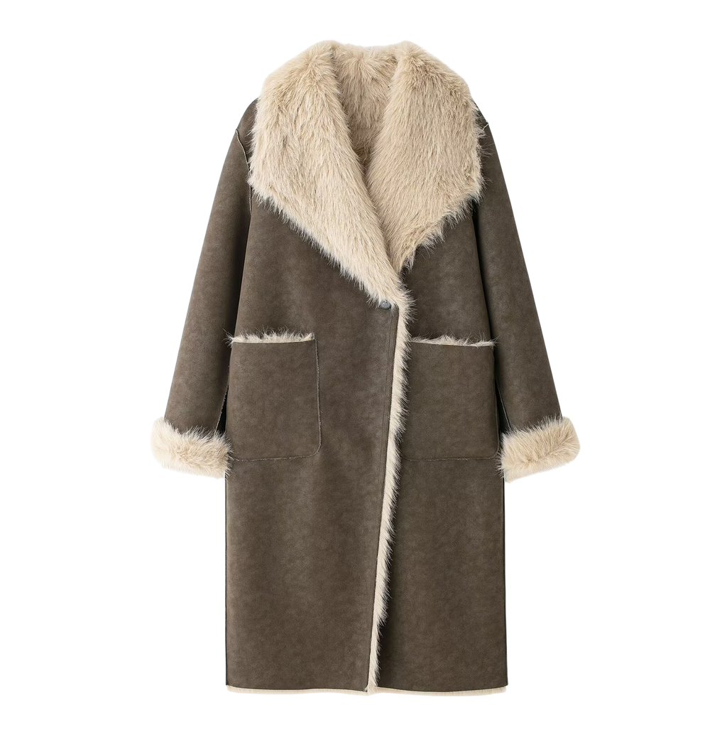 Langer doppelseitiger Mantel