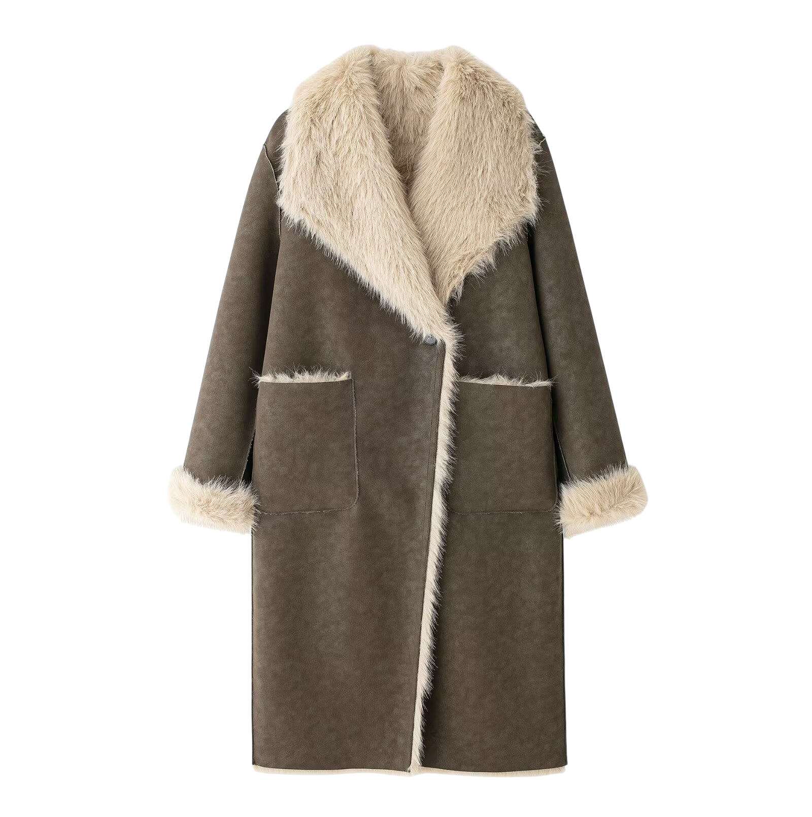 Langer doppelseitiger Mantel